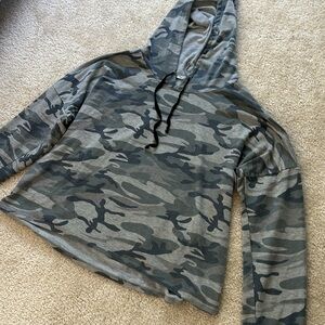 Charlotte Russe Camo Pullover Hoodie Size XL